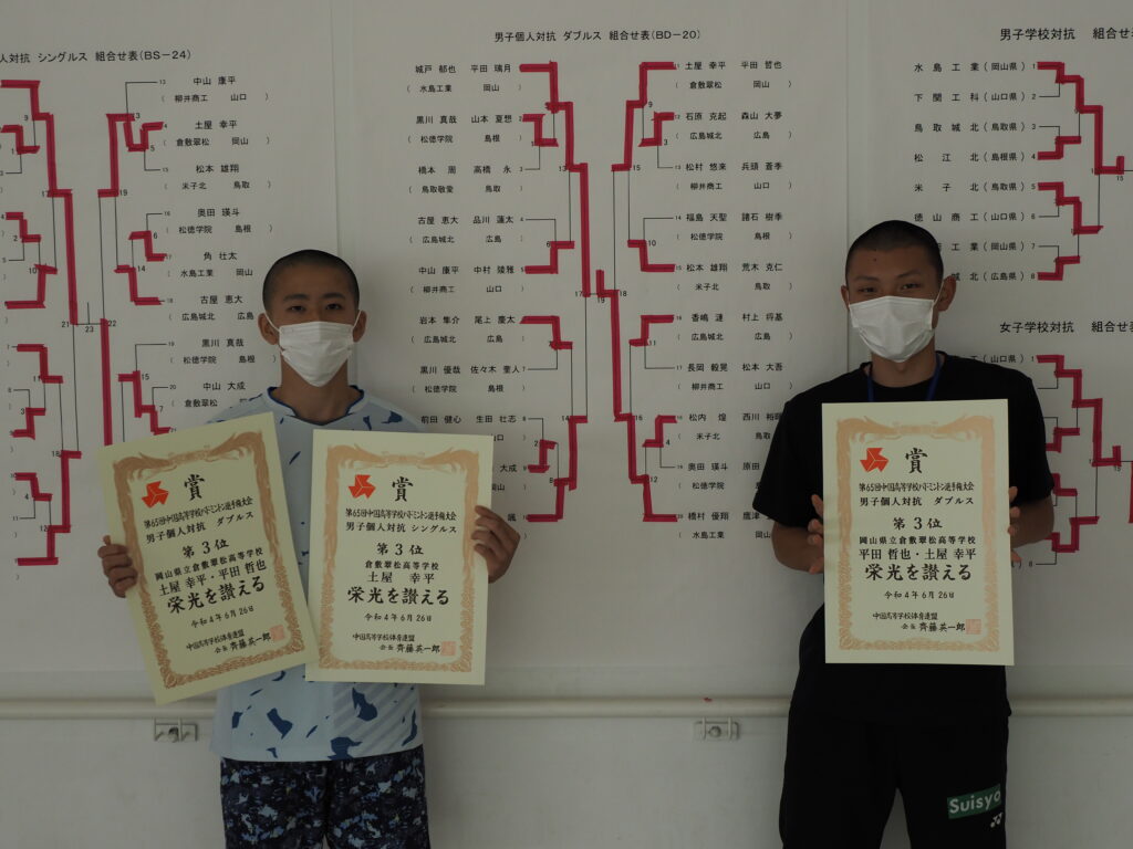 バドミントン部　中国大会出場！