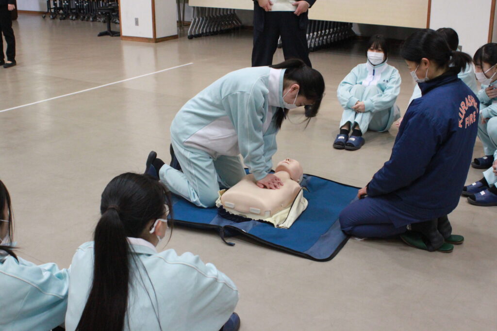 普通科福祉コースが救急救命講習を受講