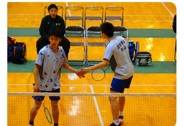 男子バド部　中国地区予選会　第３位！