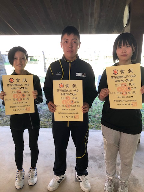 ライフル射撃部 中国大会 優勝・戦績