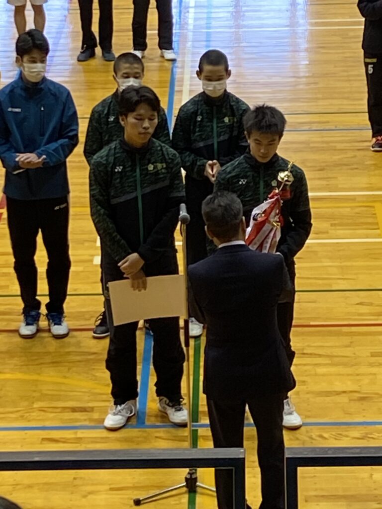 男子バド部 県新人大会優勝
