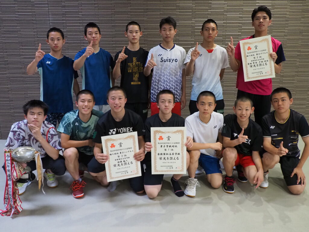 男子バド部 中国大会優勝 /  戦績